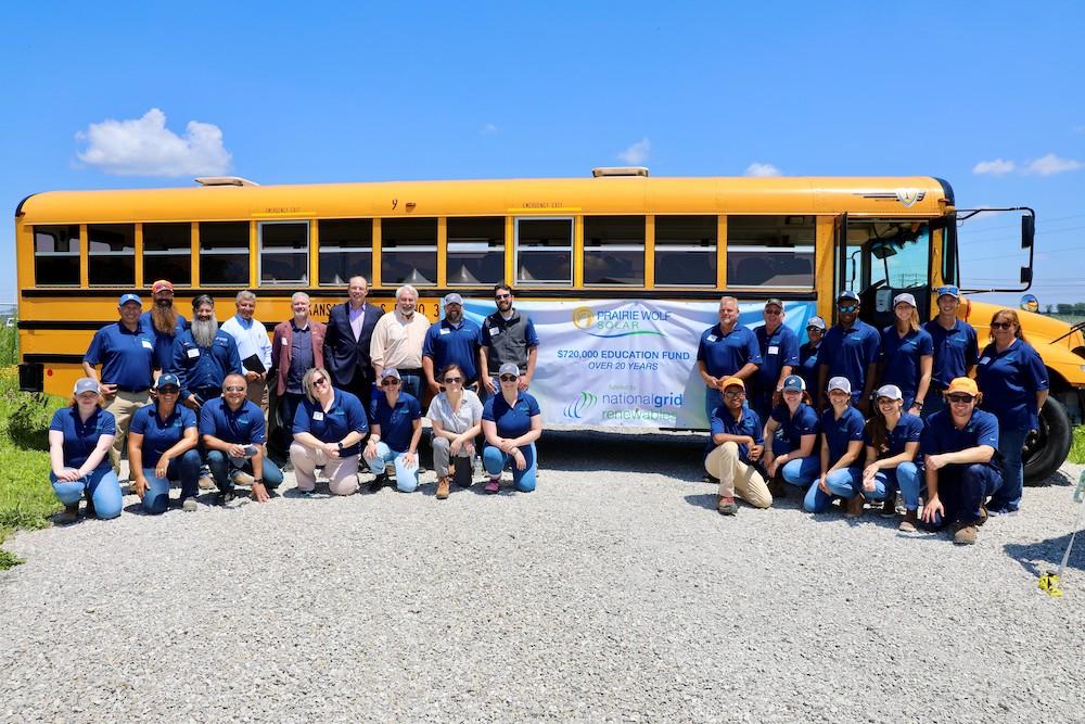 Staff at Prairie Wolf Stuff-the-Bus event