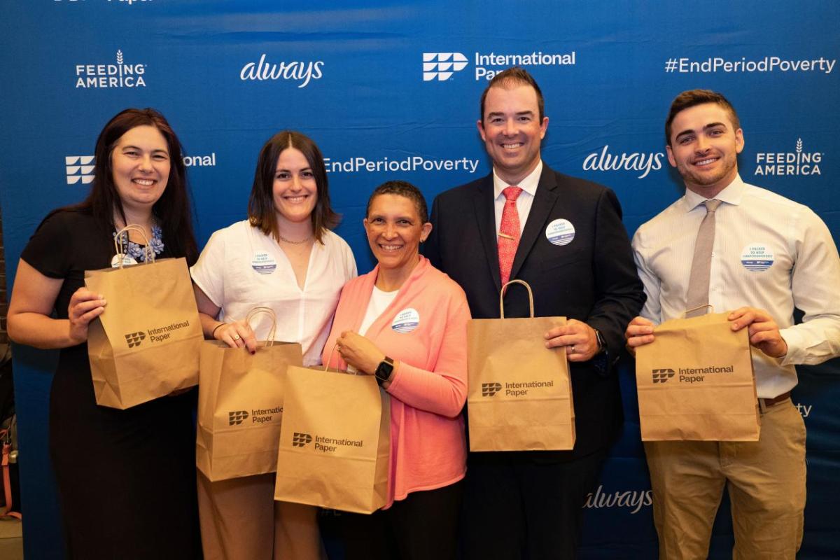 Staffers with IP Bags at Fem Care DC Packing Event