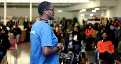 speaker at Benton Harbor’s Pitch Night