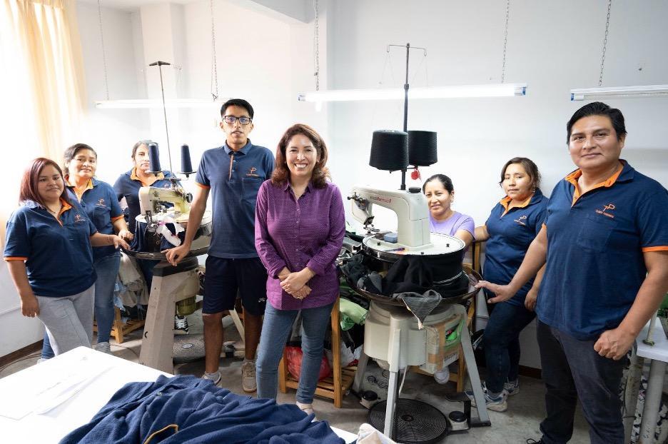 Violeta Pacheco Mejía in her home office space, June 2023. She is part of Mastercard's Strive program under CARE's Women Economic Justice umbrella. Photo: Carey Wagner/CARE Woman in office