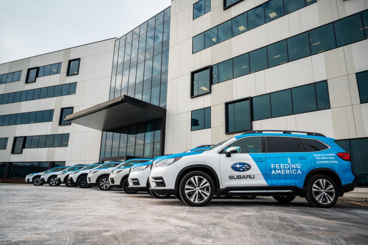subaru of america brings home commitment to fighting hunger