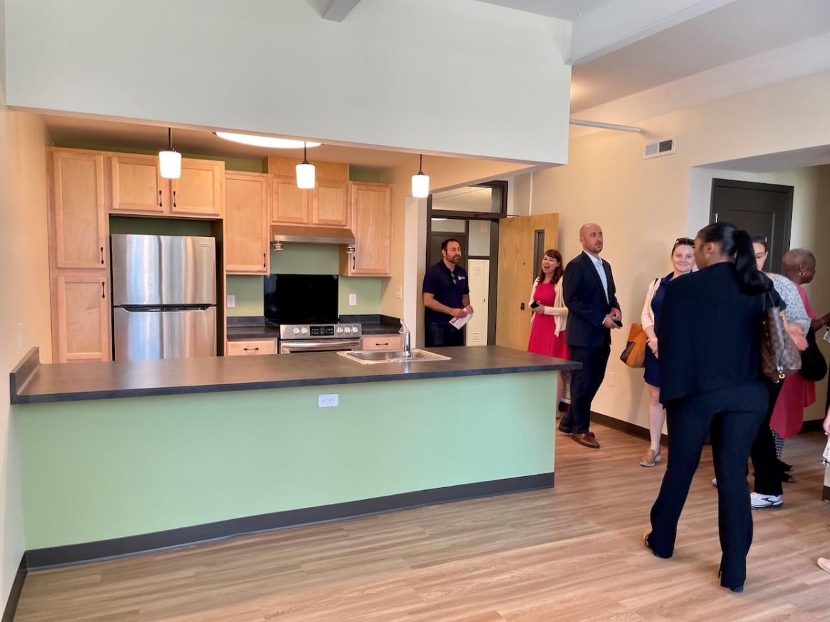 Community and kitchen area at True Bethel Commons.