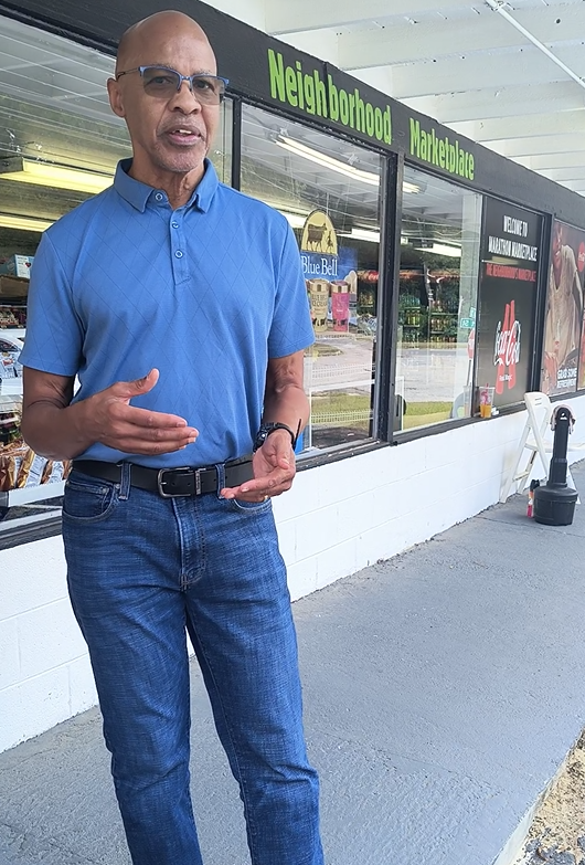 TCDC Executive Director Earl Williams at the Marathon Market