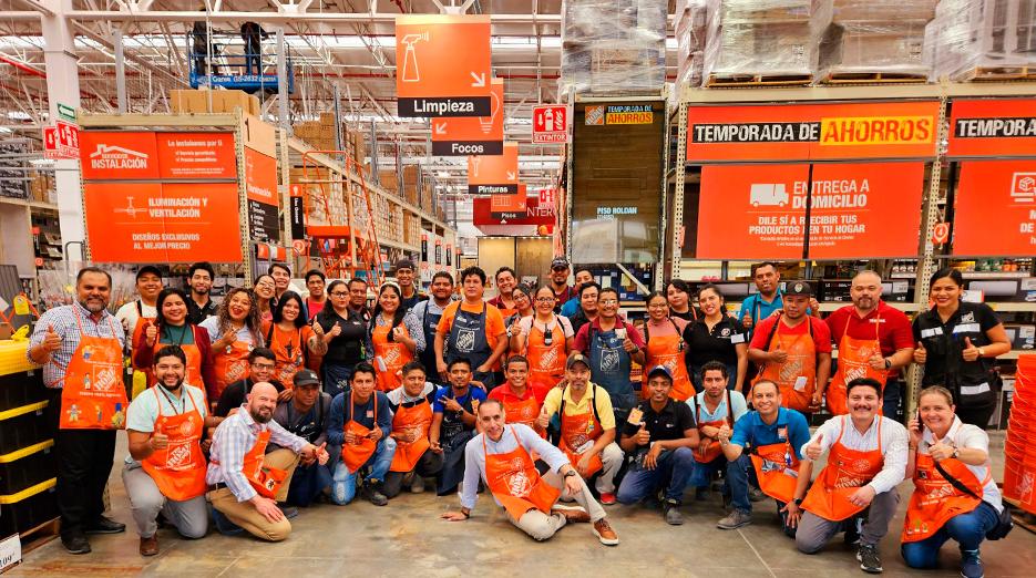 The Home Depot Acapulco team shown in the front of the store.