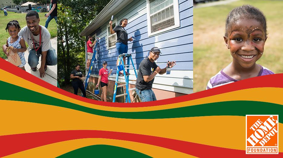 The Home Depot Foundation volunteers help members of the Black community with home repairs.