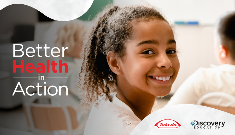 "Better Health in Action" with image of child smiling