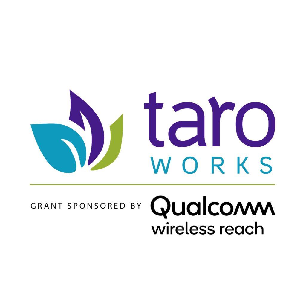 TaroWorks and Qualcomm logos