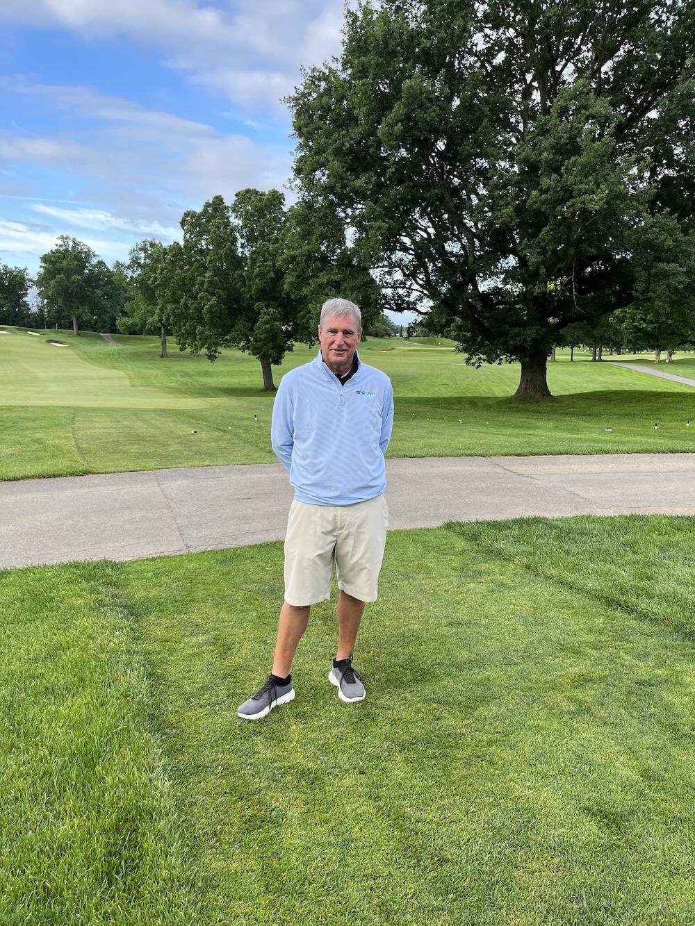 Terry Gwinn outside at golf course