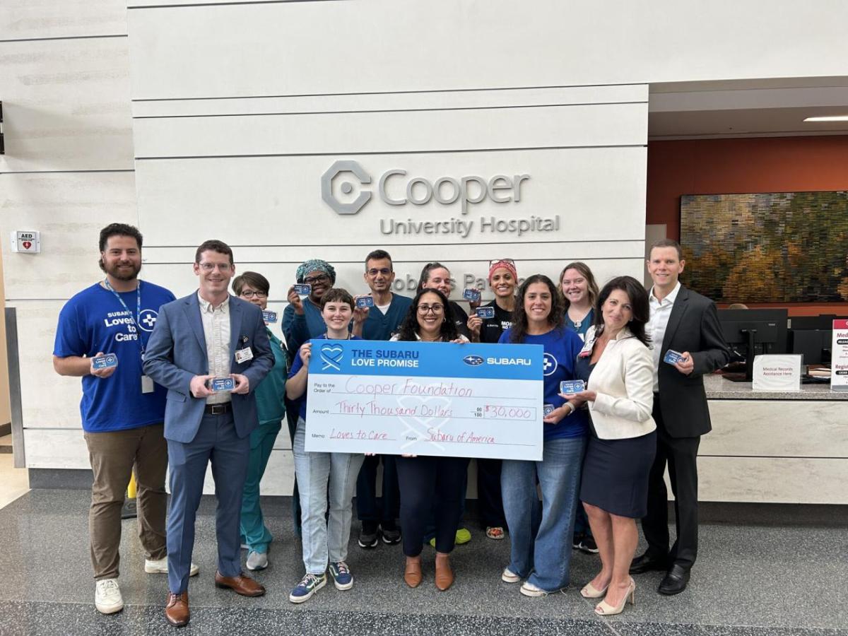 Subaru Loves to Care® Initiative Donation of $30,000 to The Cooper Foundation Will Help Camden-Based Patients for Fourth Year in a Row " "