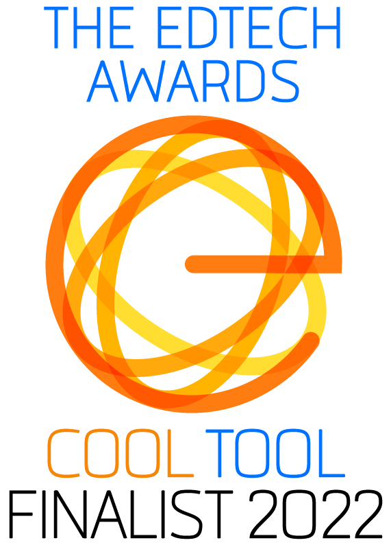 "THE EDTECH AWARDS COOL TOOL FINALIST 2022" with logo