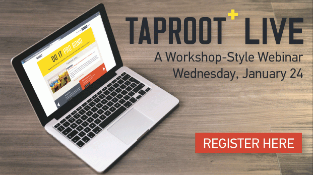 Jump-start your 2018 goals with help from the Taproot Foundation.