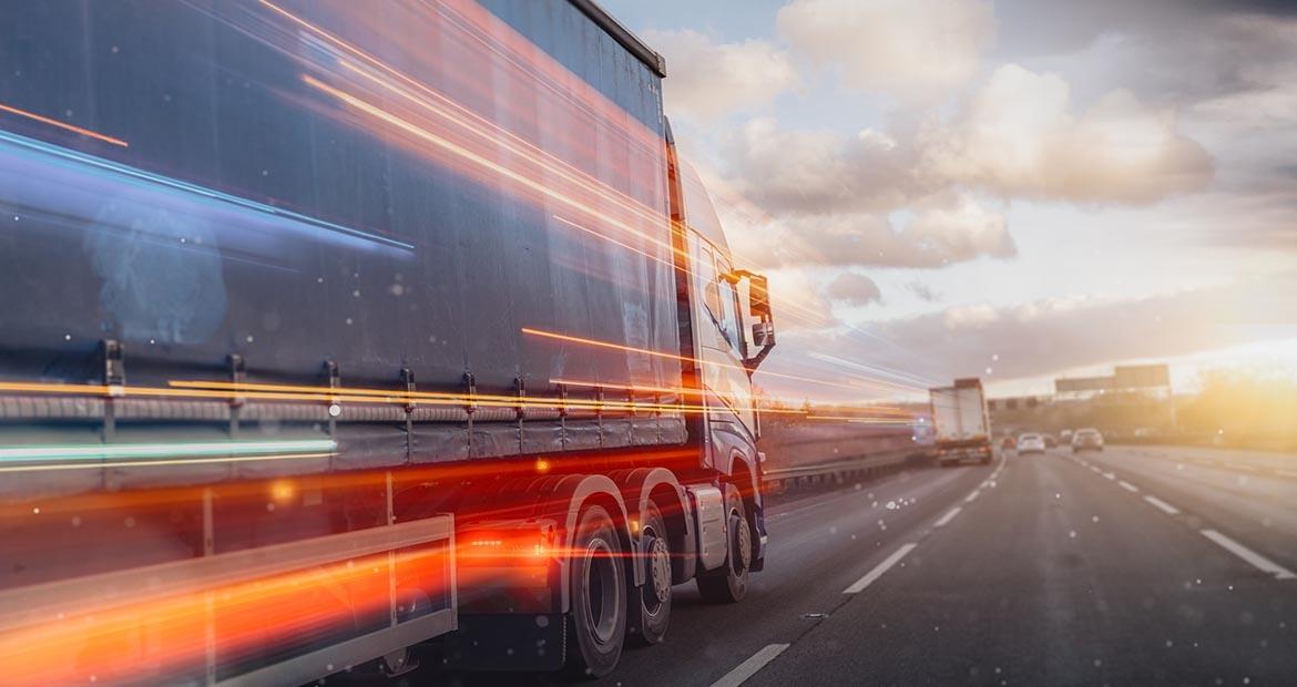 A truck on the road
