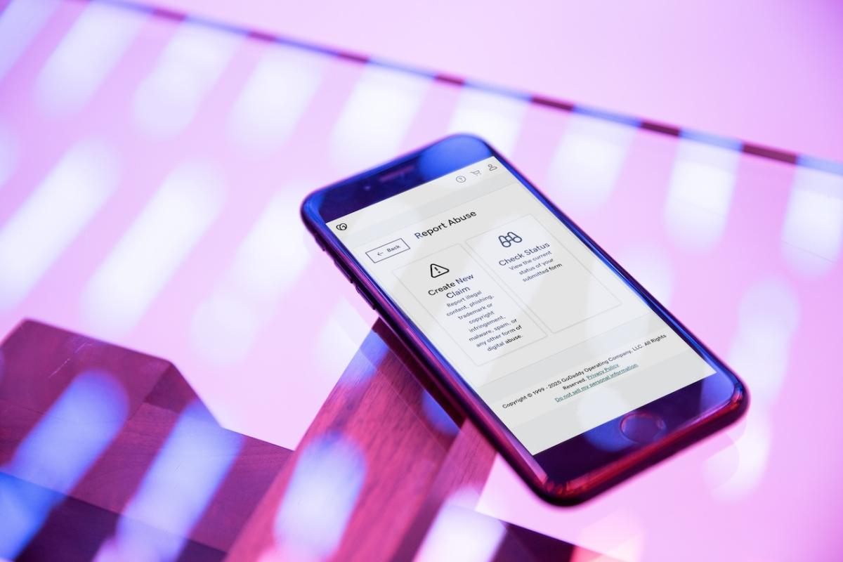Smartphone on a table.