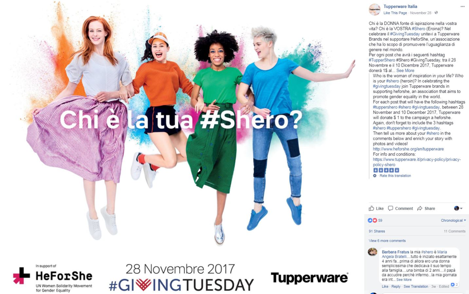 Who is your #Shero? - Image courtesy of Tupperware Italia