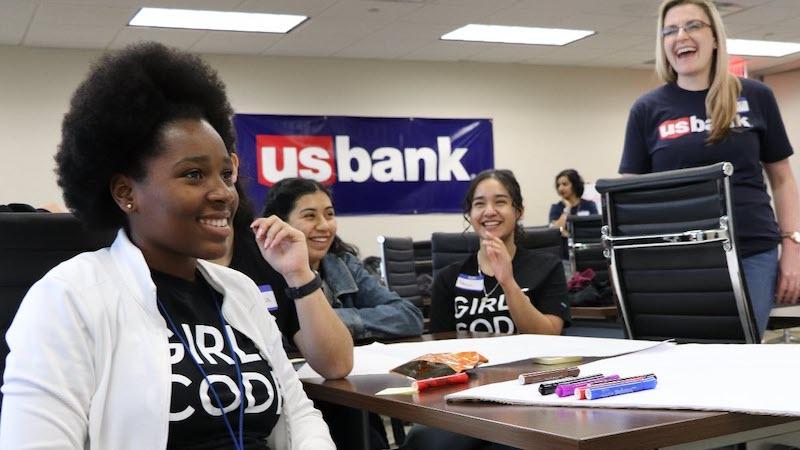 A recent U.S. Bank, Girls Who Code event.