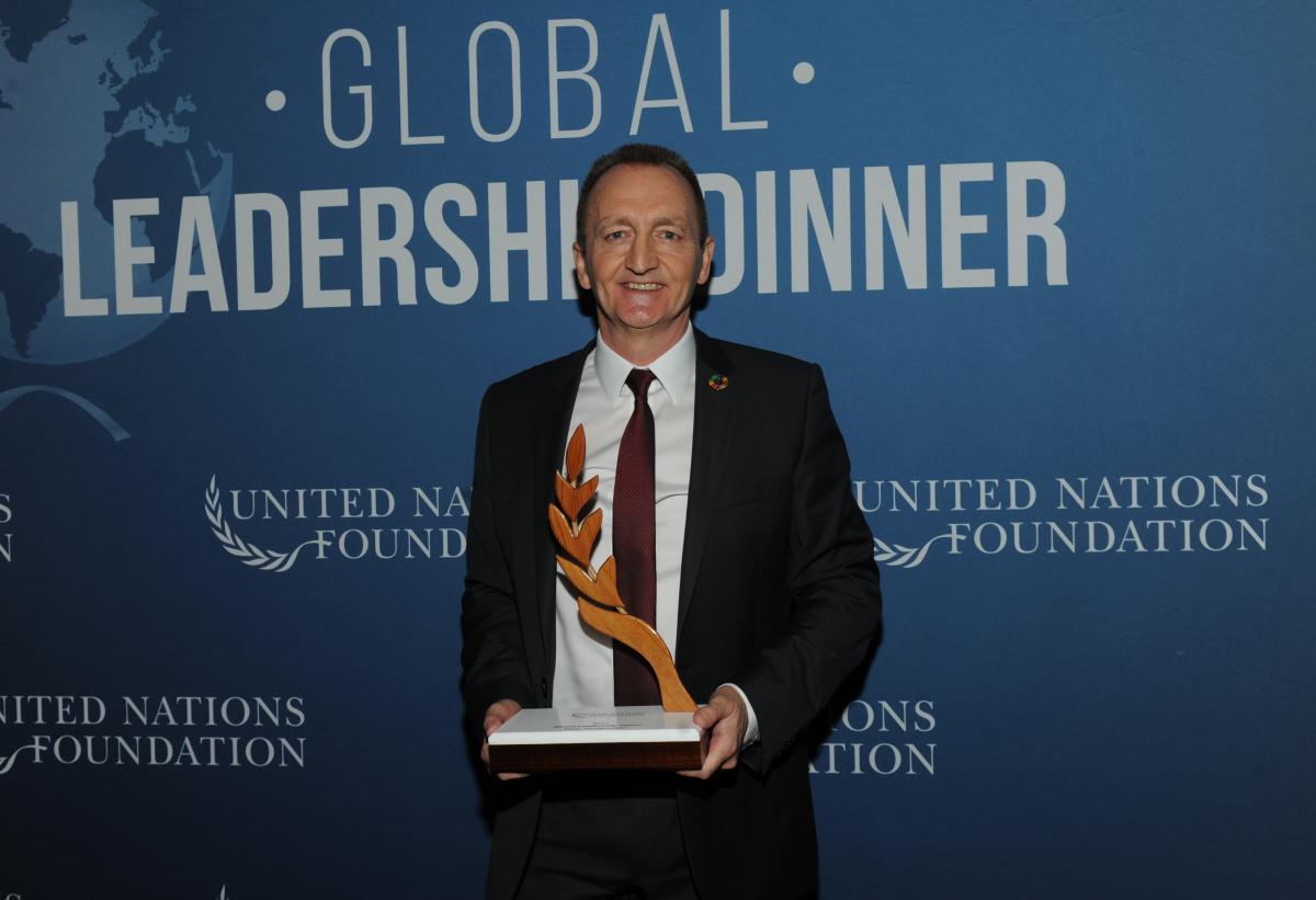Mars CEO Grant F. Reid receives the prestigious Global Leadership Corporate Award at the 55th United Nations Association’s Global Leadership Dinner