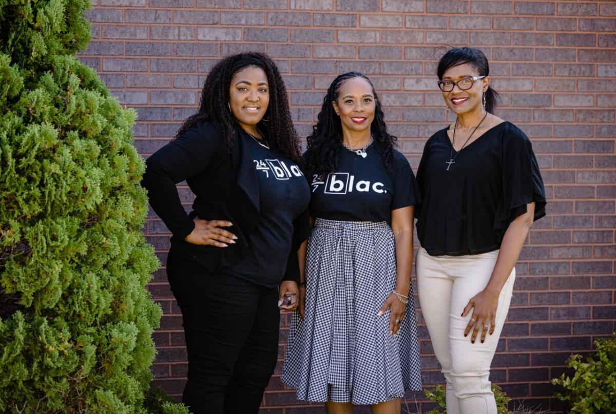 Photo: From left to right: 24/7 Blac leaders Joy Briscoe (Executive Director), Sharina Sallis (President) and Reshonda Young (Accelerator Director) From left to right: 24/7 Blac leaders Joy Briscoe (Executive Director), Sharina Sallis (President) and Reshonda Young (Accelerator Director)