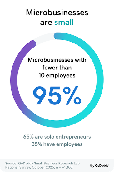 Chart showing small microbusinesses.