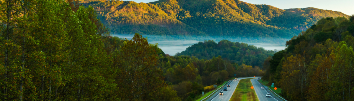 Highway through hills