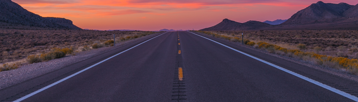 highway at sunrise