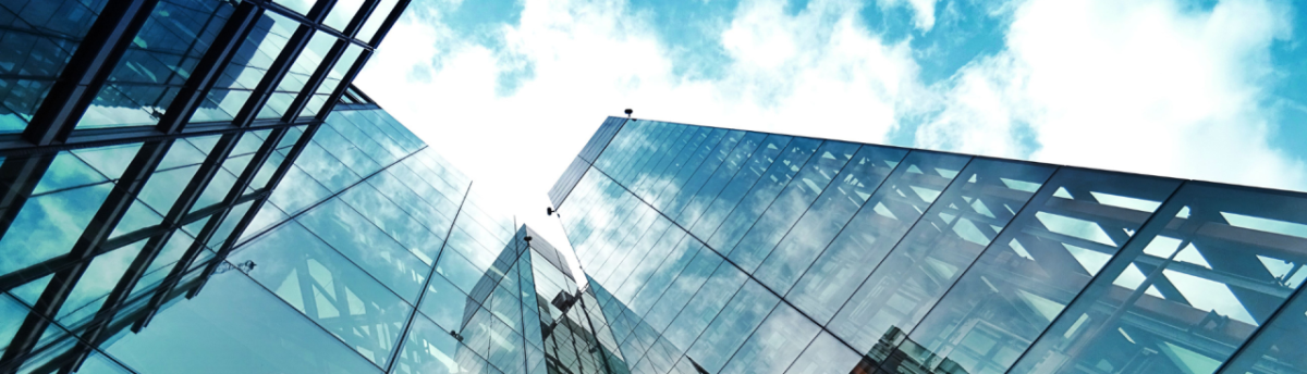 tall buildings and sky overhead