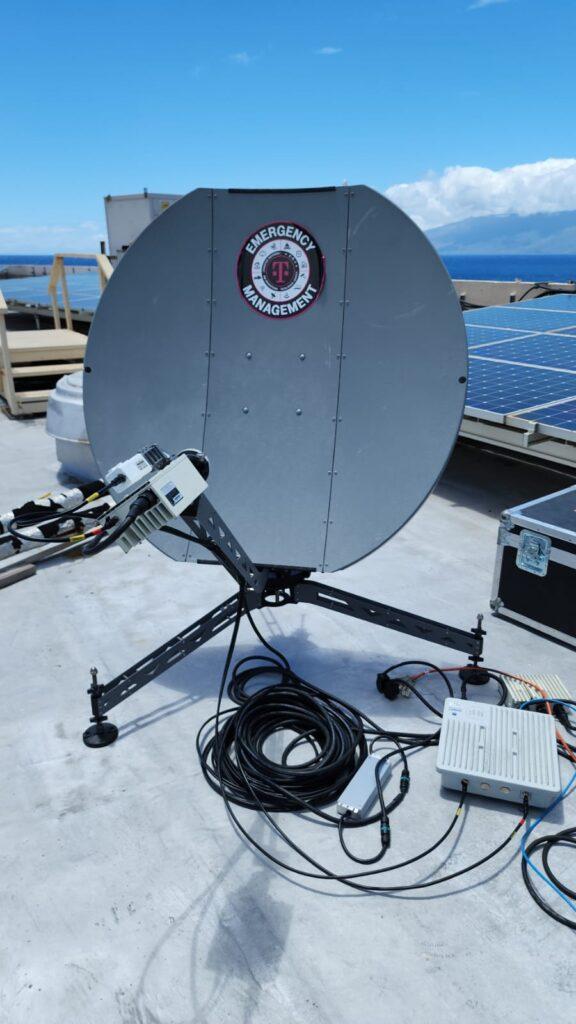 VSAT being deployed