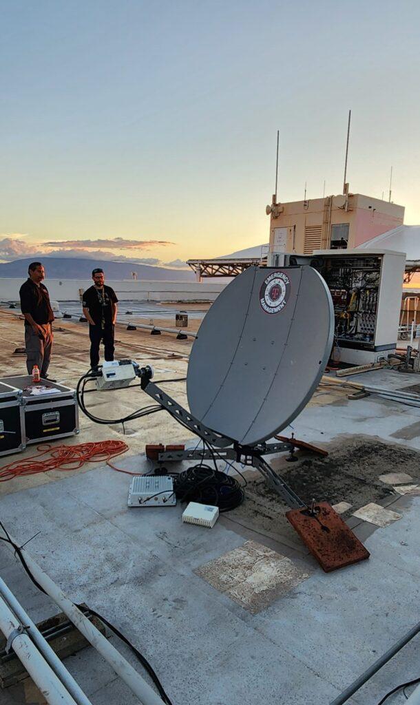 VSAT being deployed