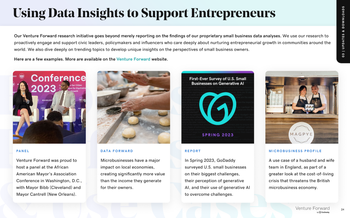 Venture Forward Report: Using Data Insights to support entrepreneurs.