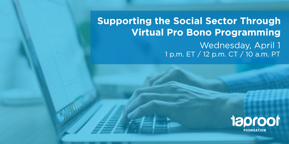 Supporting the Social Sector Through Virtual Pro Bono Programming