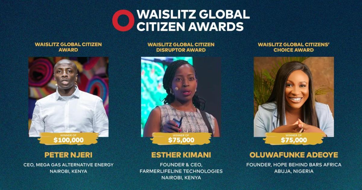 Headshots of the Waislitz Global Citizen award winners 