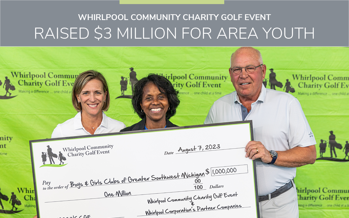 "Whirlpool community charity golf event. Raised $3 million for area youth"