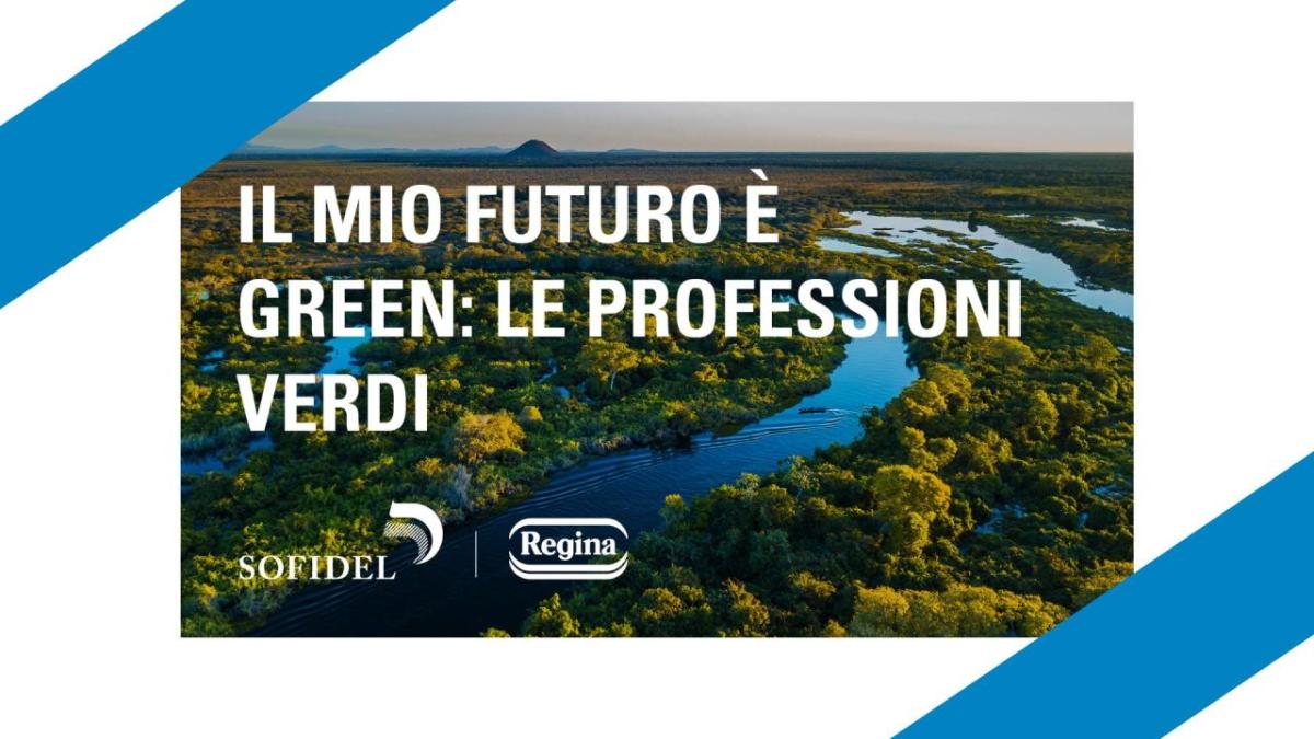 My Future is Green in Italian with forest in background