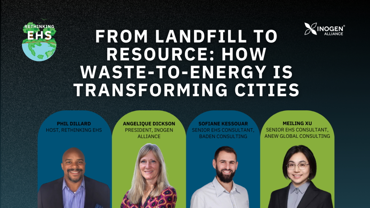 Podcast title with headshots of guest speakers