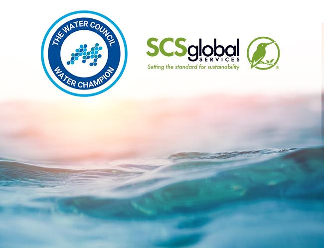 SCS Global Services and The Water Council logos