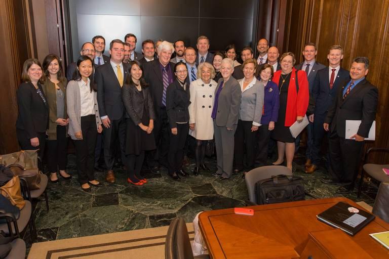 E2 business leaders meet with former EPA director Gina McCarthy (right of center, gray suit) in Washington, D.C.