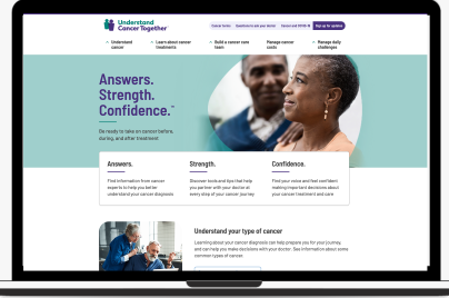 example screengrab of Merck website that has been redesigned to be easier to navigate