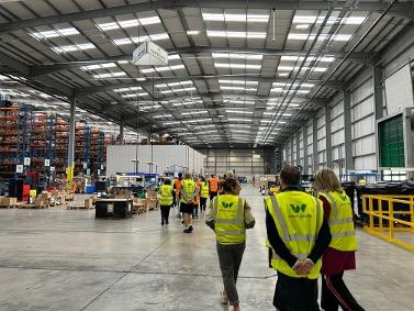 Picture: Young people visiting warehouse