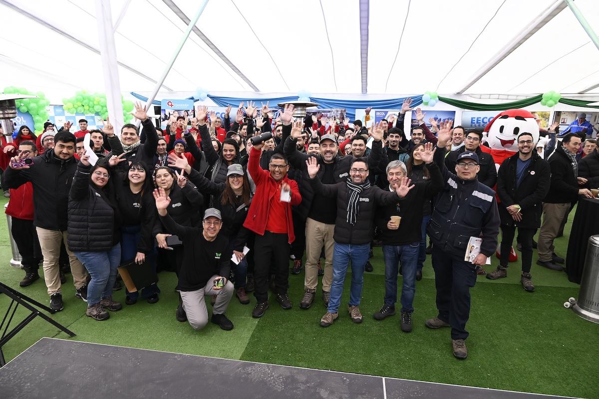 Wesco employees at a Pittsburgh Penguins event.