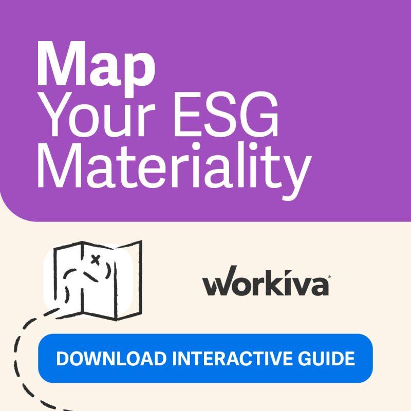 Map Your ESG Materiality from Workiva logo