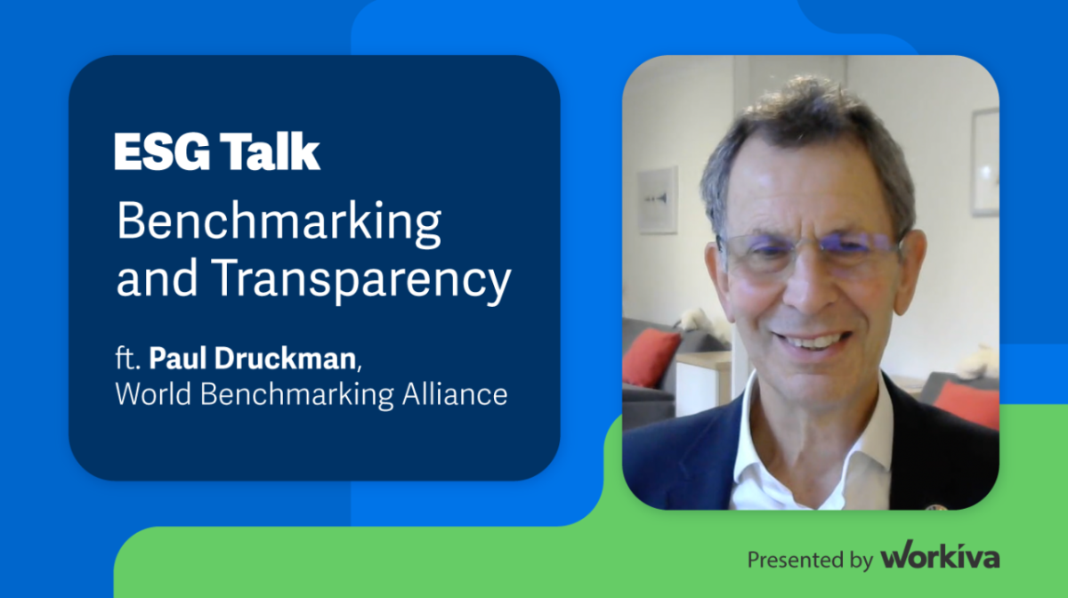 ESG Talk: Benchmarking and Transparency. Photo of Paul Druckman