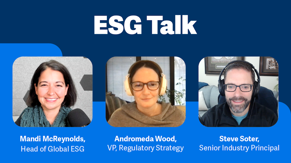 ESG Talk: Photo of Mandi McReynolds, Andromeda Wood & Steve Soter.