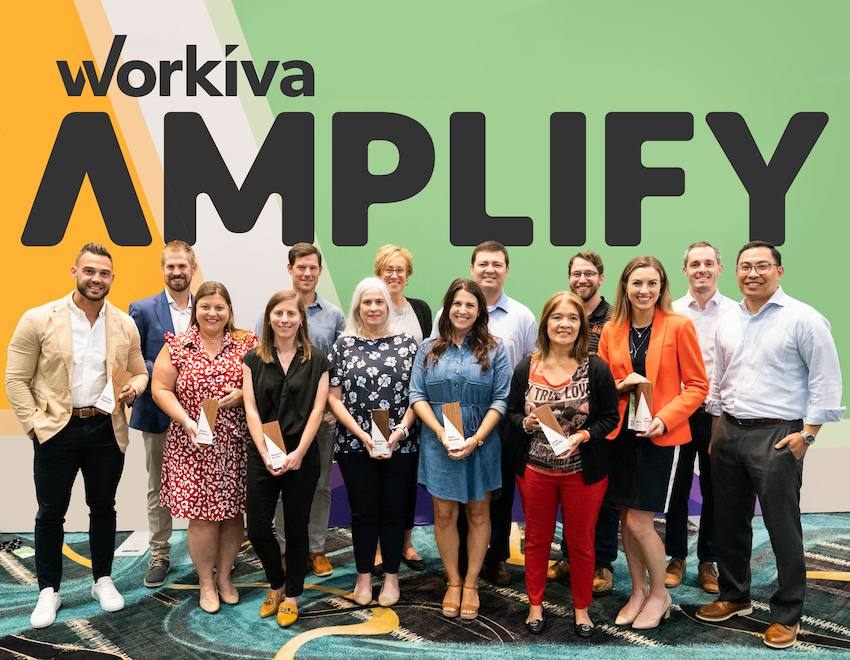 Photo: 2022 Workiva Customer of the Year Award Winners