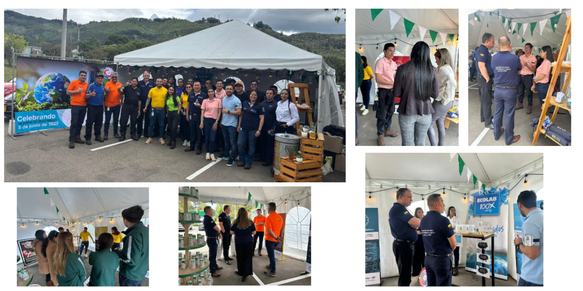 Collage of photos of group photos