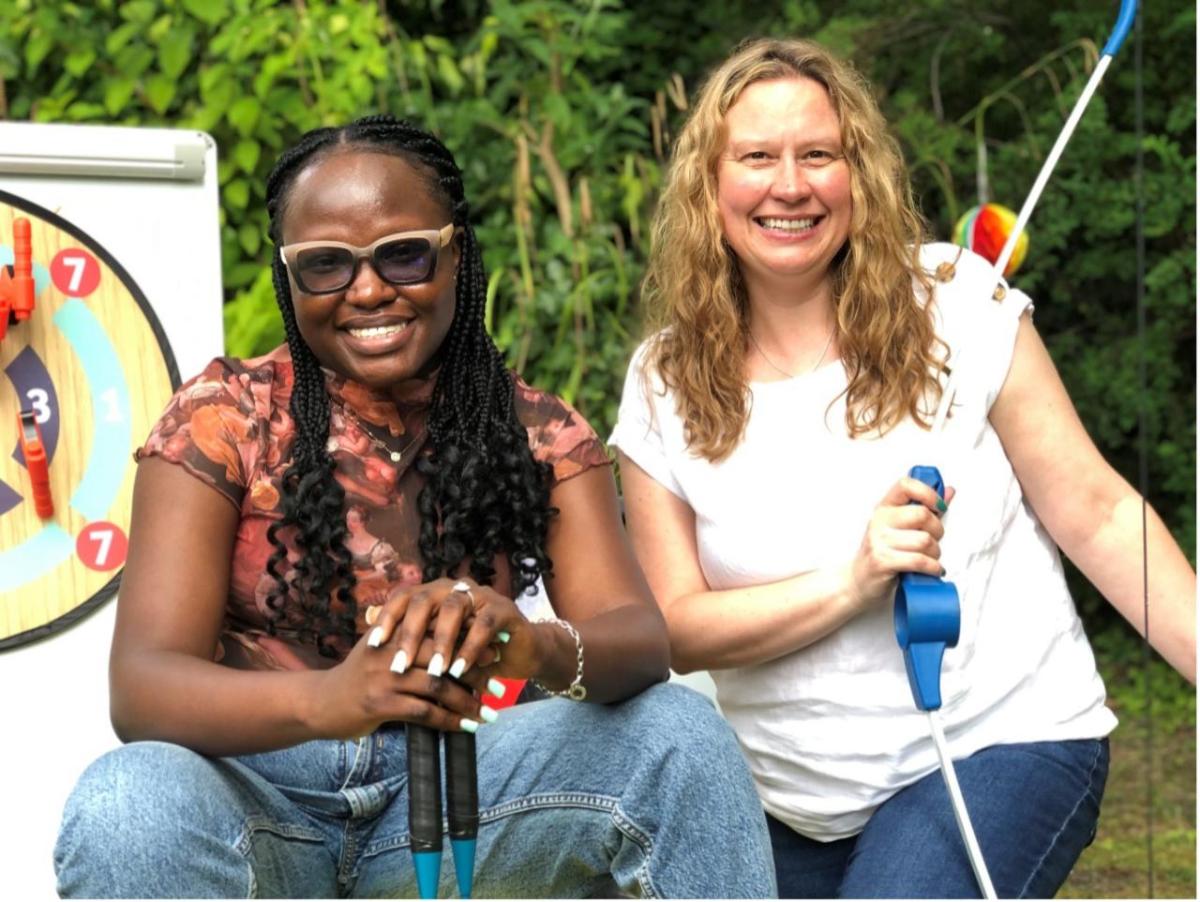 Picture: YWCA Yorkshire’s Patience Amos and Claire Harding hosting a sports day and summer BBQ for Peile House residents, sponsored by Wesco Anixter.