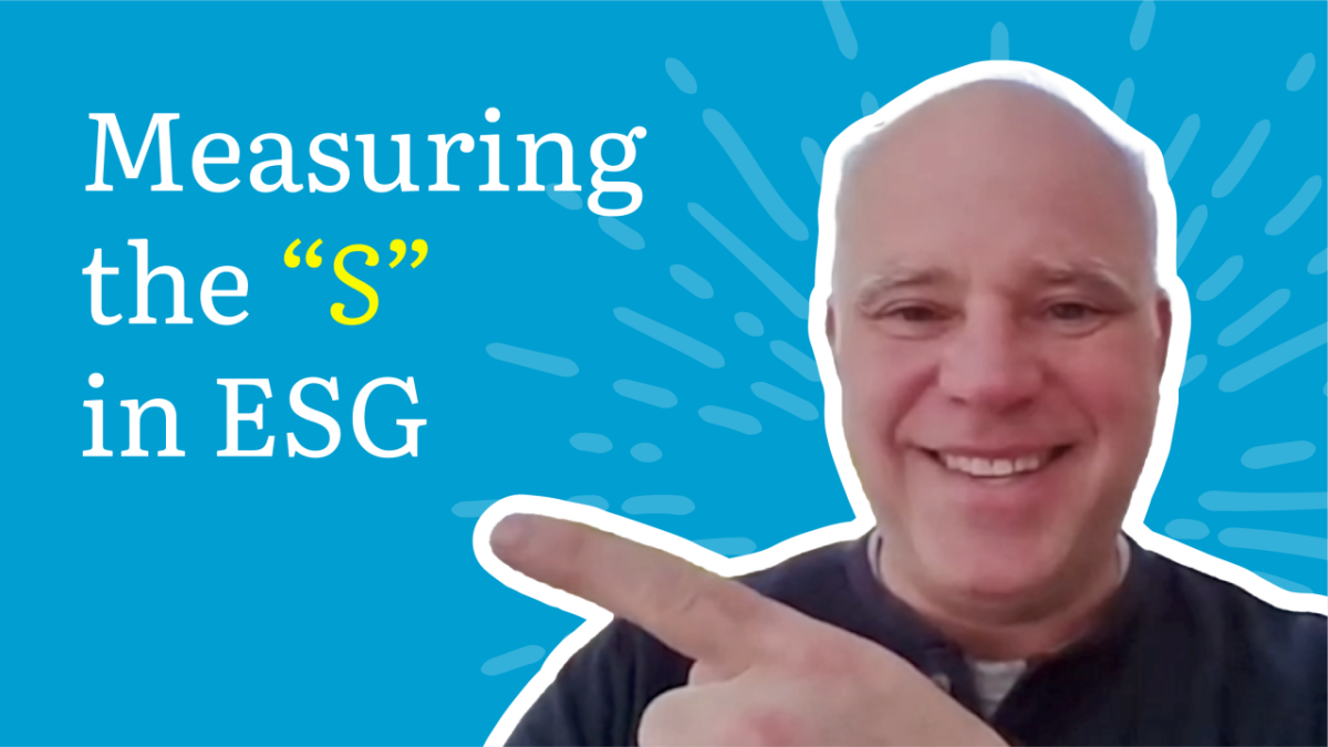 Measuring the "S" in ESG