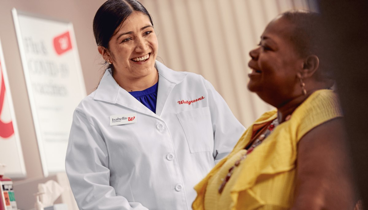 A young pharmacist seeing a patient