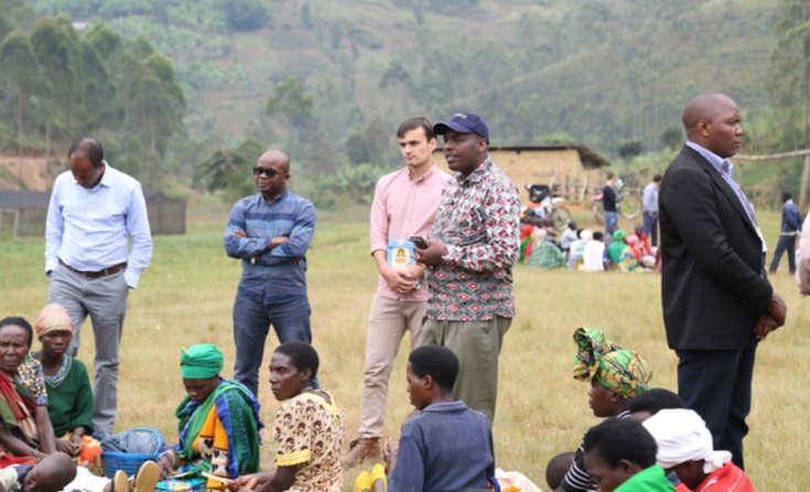 DSM executives visit an AIF project in Rwanda. Credit: AIF Rwanda