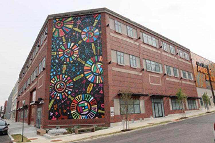 mural at the Orange Heights Switching Station, in Orange, New Jersey