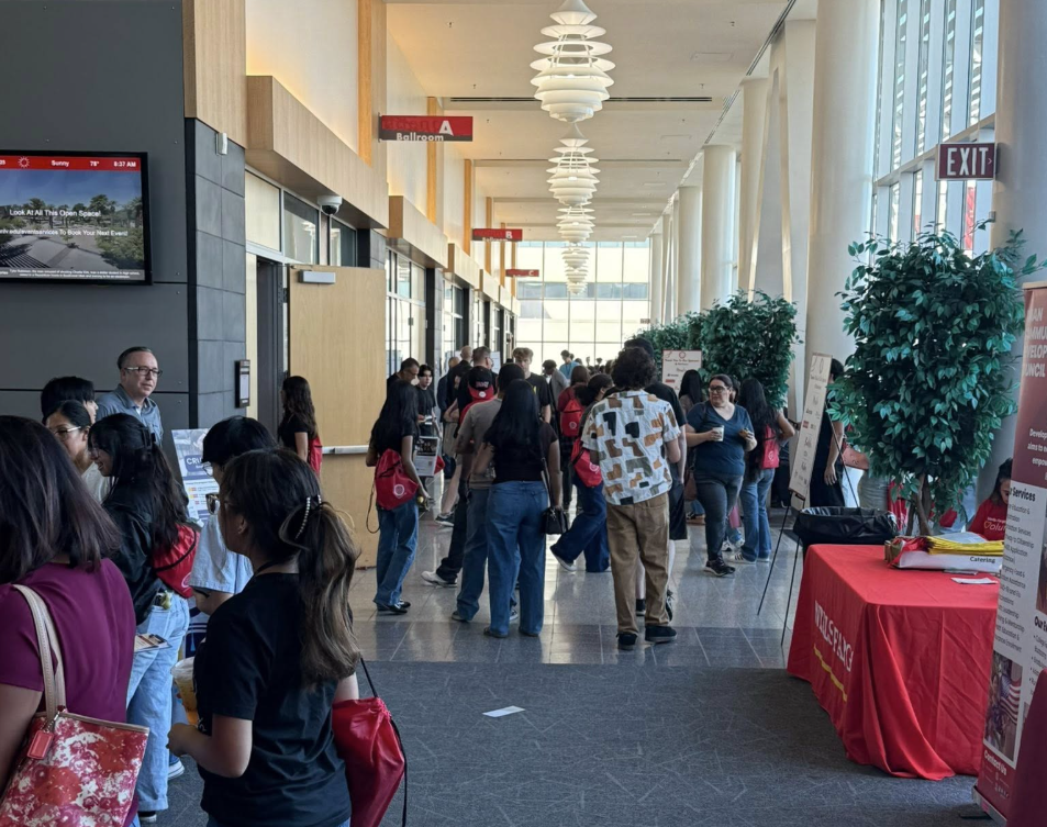 Students inside a building