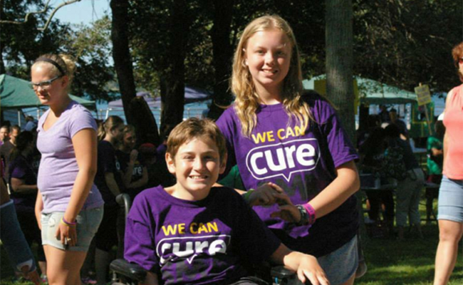 Bailey Walter and Kale Shiesley at the SMA Walk for the Cure.